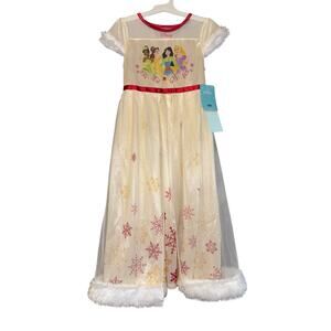 New Disney Princess Winter Snowflakes Nightgown Girls 6 Tiana Christmas Holiday